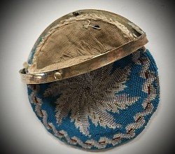 Inside a Regency beaded coin purse