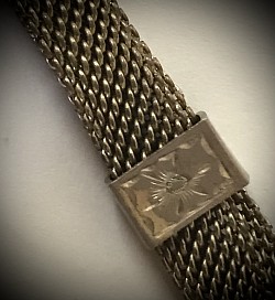Detail of slide on wrist strap