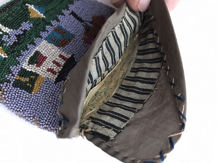 a peek inside an early beaded small coin purse